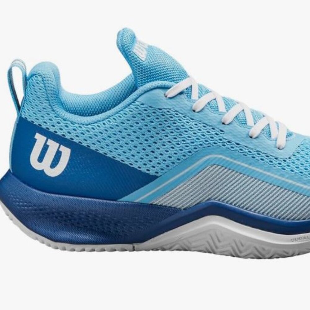 Wilson Women's White Blue Rush Pro Lite OrthoLite Tennis Shoes Size 8 - Picture 9 of 12